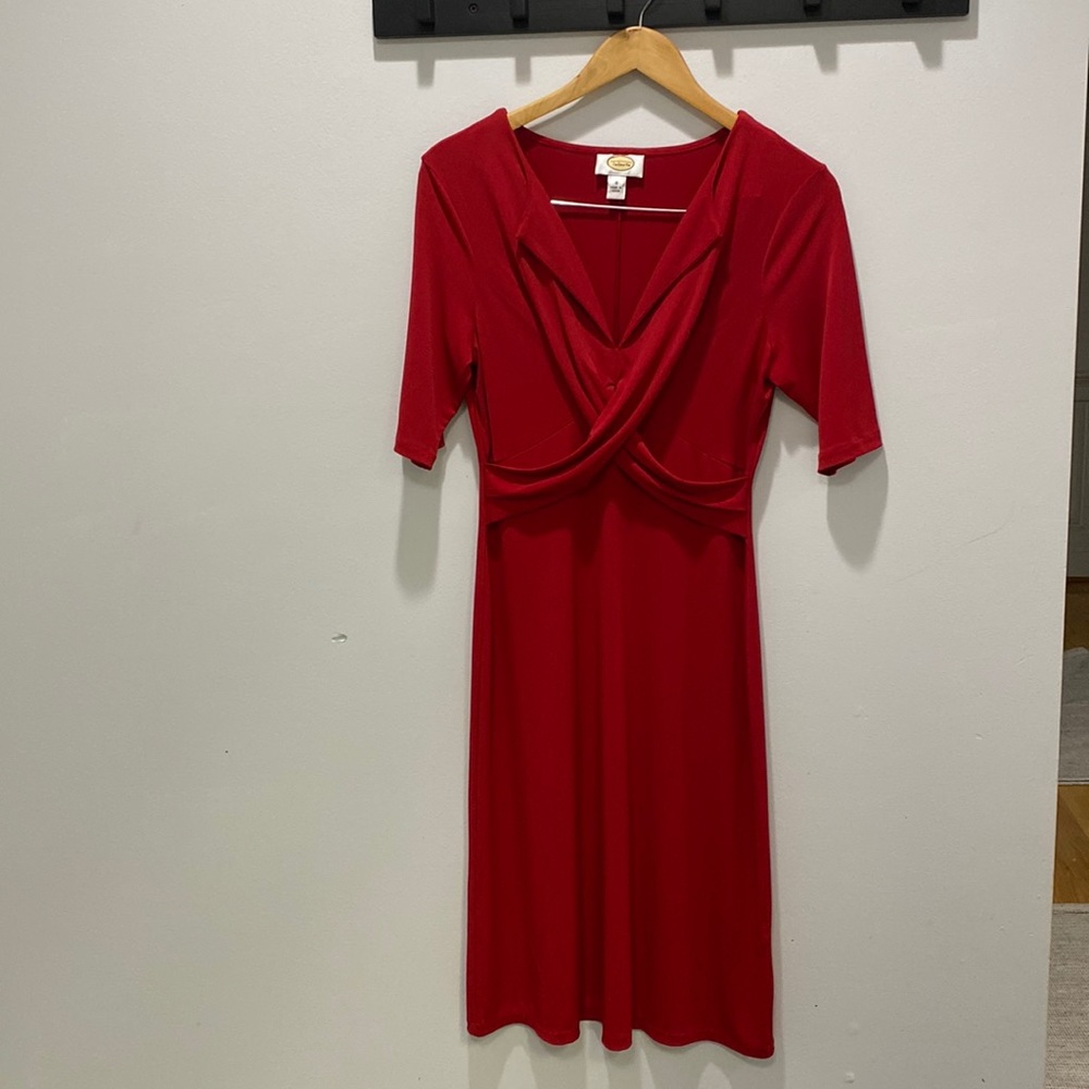 Talbots red dress- very flattering cut- size 6